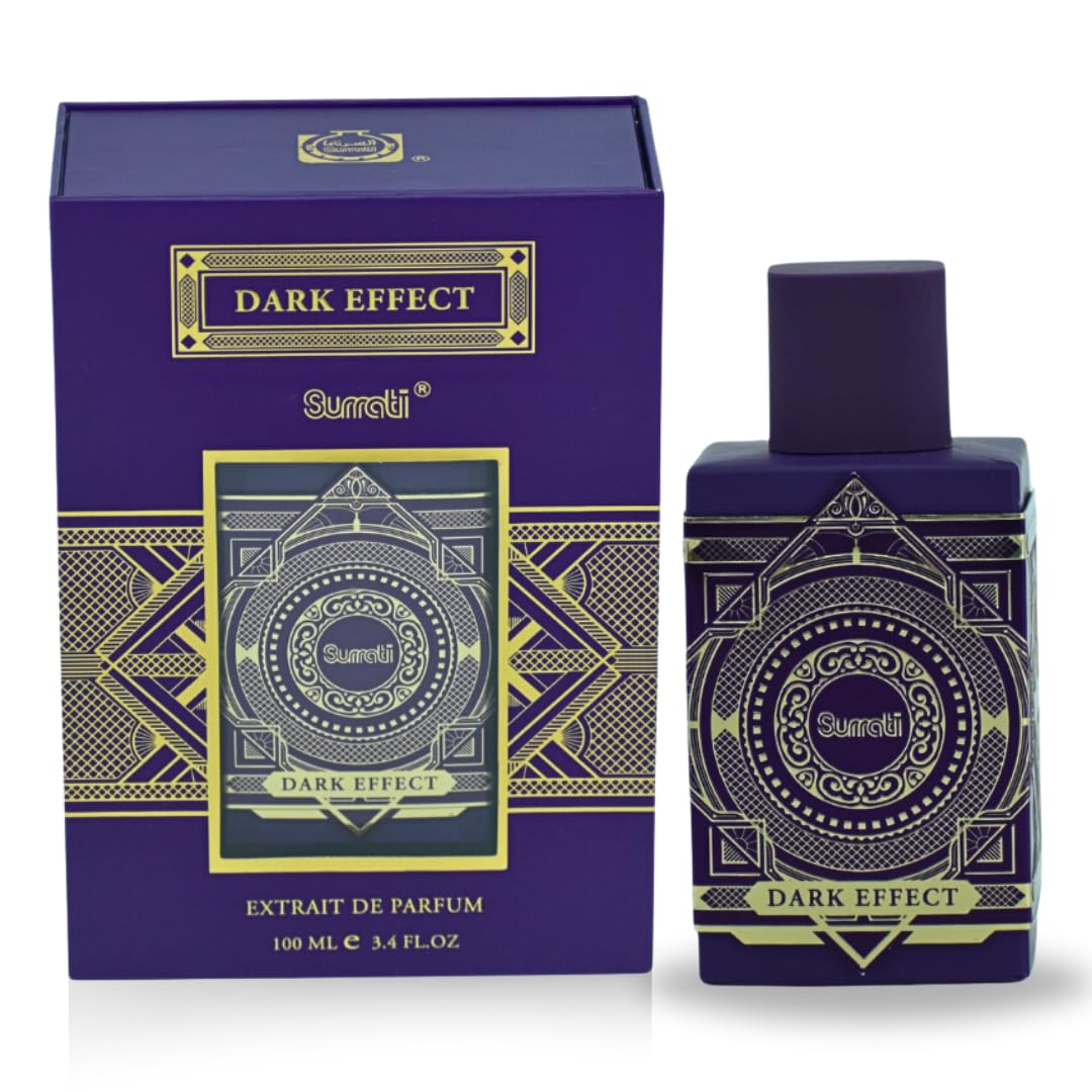 Surrati Dark Effect Arabian Perfume - Exotic Eau de Parfum Spray 100ML | Bergamot, Amber & Musky Notes for All-Day Freshness
