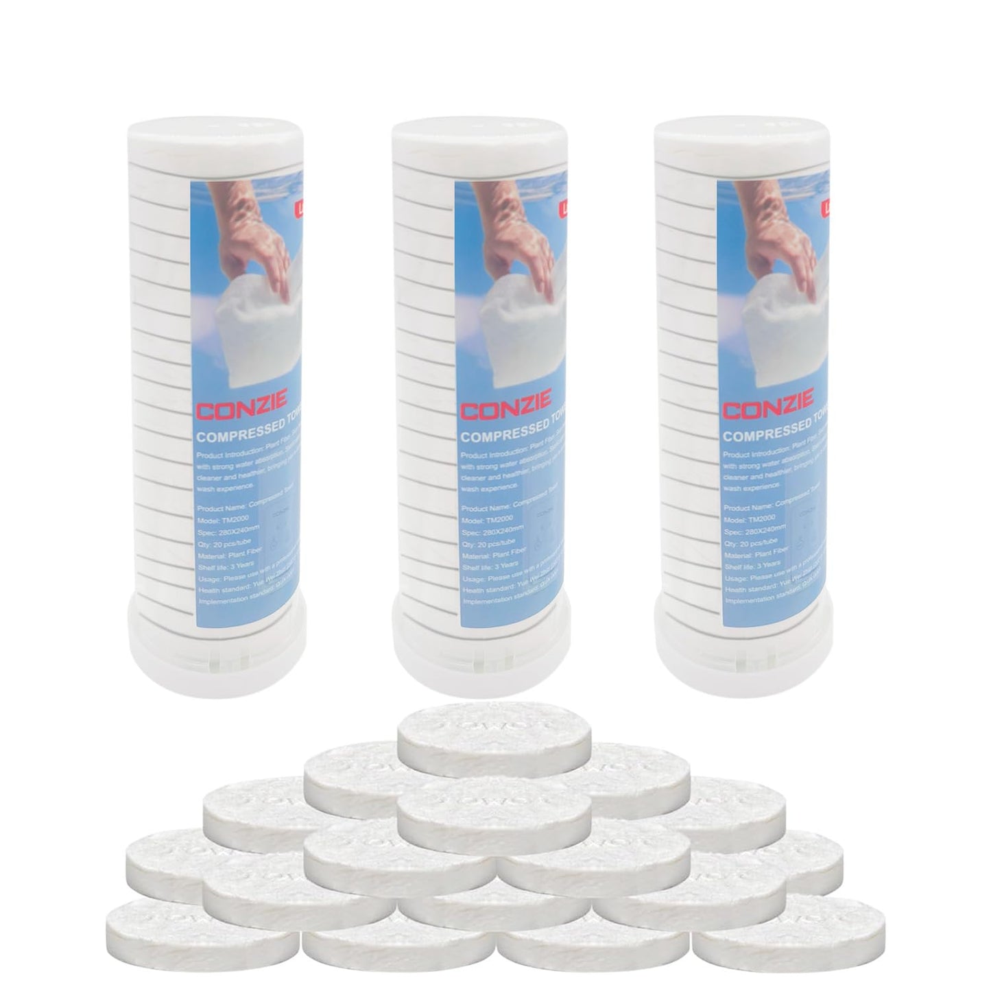 Disposable Compressed Face Towels - 60 Pcs Refills for Hot Towel Heater | Ideal for Smart Towel Warmers