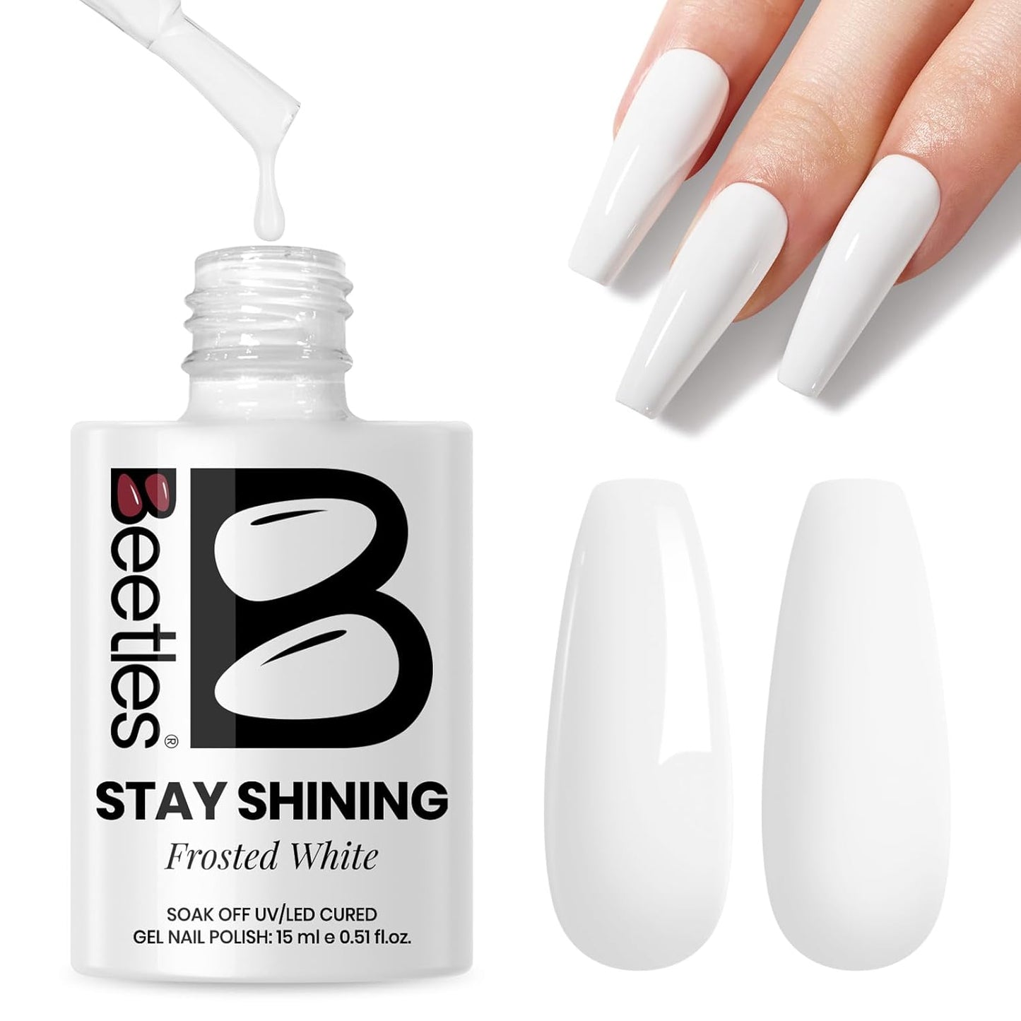 Beetles Purple Gel Polish - Lilac Light Purple Nail Color | 15ml Soak Off UV LED Gel for Summer Manicure