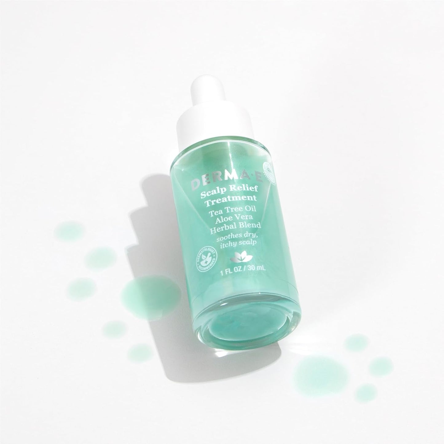 DERMA-E Scalp Relief Treatment - Tea Tree Oil & Aloe Vera Serum for Dry Scalp Relief | 1 Fl Oz