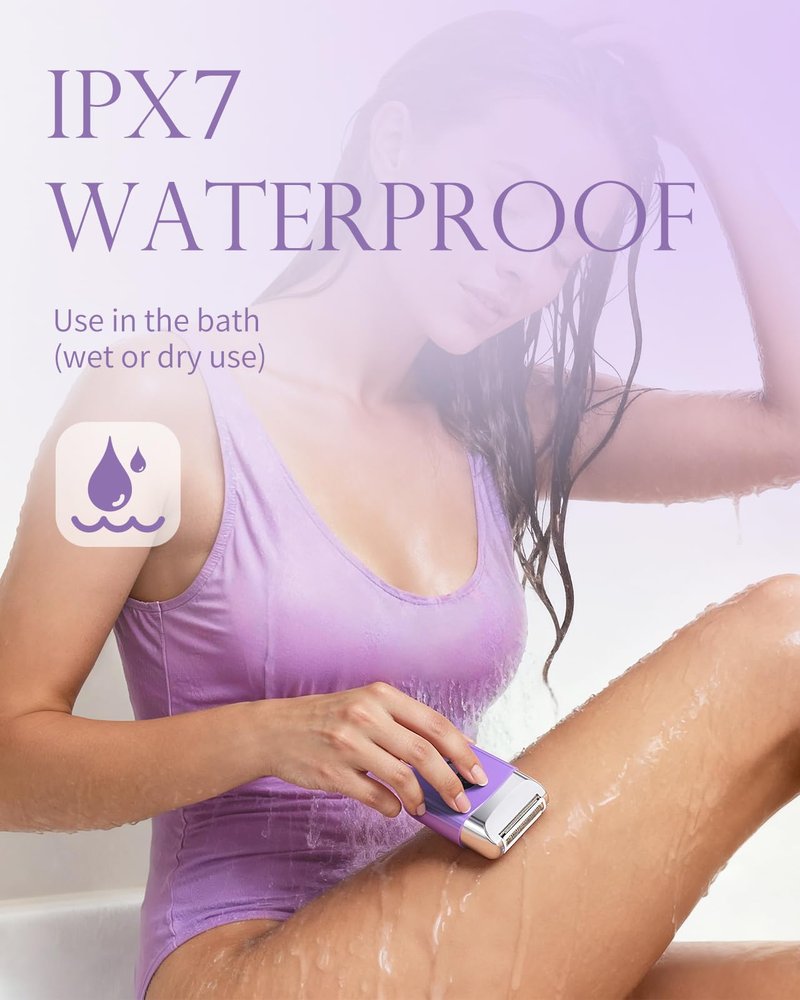 Cordless Electric Razors for Women, Travel Electric Shaver with LED Display, IPX7 Waterproof Wet Dry, Rechargeable Body Trimmer Shaver for Pubic, Face,Bikini,arms, Legs