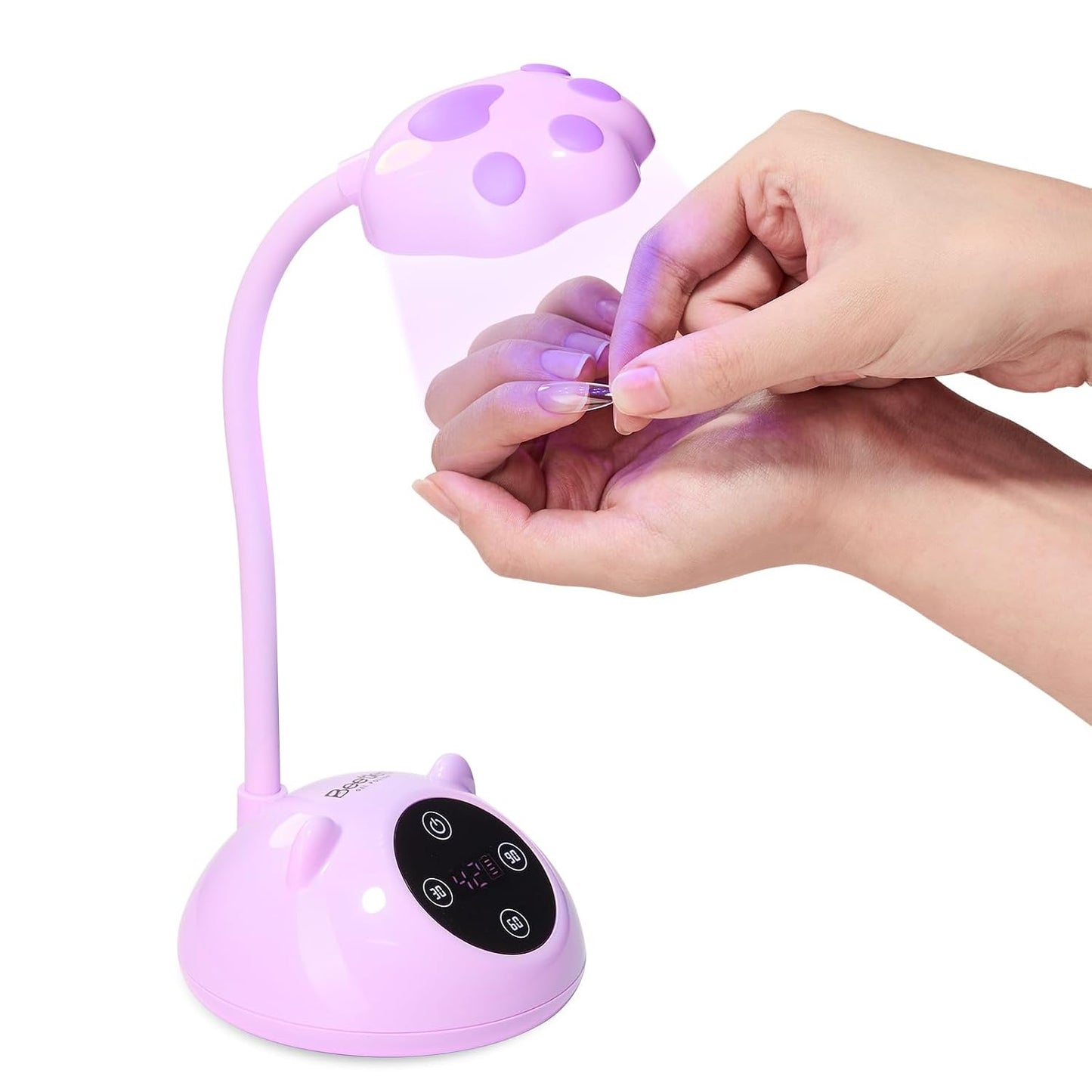 Beetles Gooseneck Flash Cure Nail Lamp - Cordless UV Nail Dryer with Smart Sensor | 2000mAh Rechargeable, 36 mW/cm²