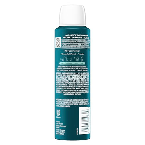 Degree Men Whole Body Deodorant Spray Ocean Chill, 2.9 fl oz