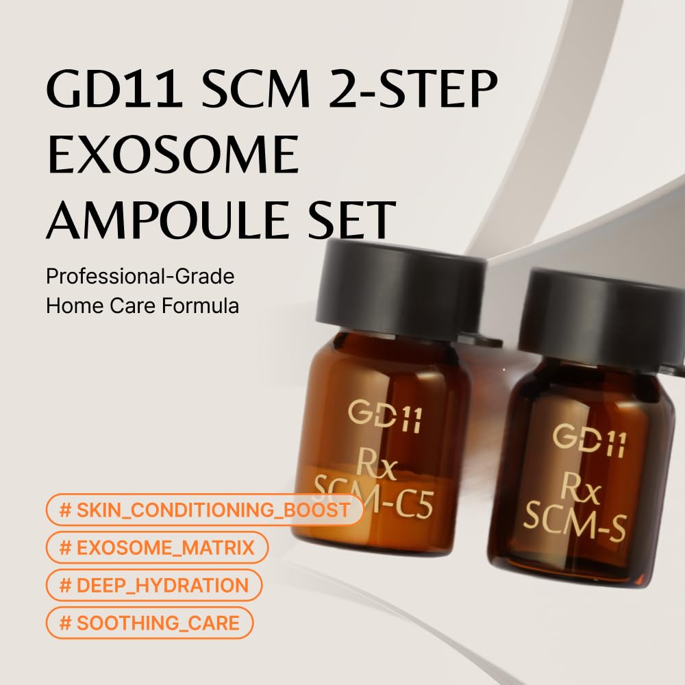 Exosome Ampoule 2-Step Kit - Freeze-Dried Powder & Moisture Activator | K-Beauty Hydration with CICA, Panthenol & Ceramide, 0.07 fl oz + 0.17 fl oz