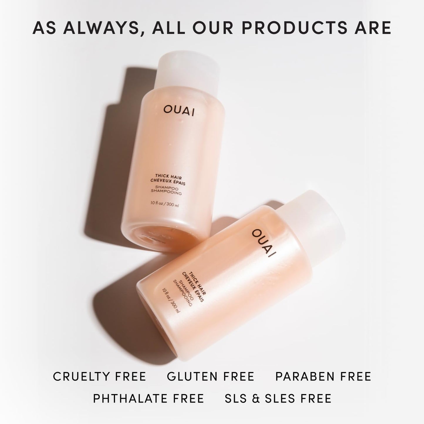 OUAI Thick Hair Shampoo - Hydrating Shea Butter Formula for Full, Frizzy Hair - 32 Oz Refill with Marshmallow Root, Avocado Oil & Keratin