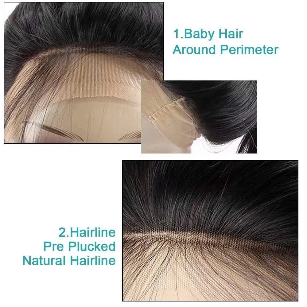 oulaer Short Bob Wigs Side Part 13x4 Deep Wave Bob Wig Human Hair 150% Density Deep Curly Brazilian Virgin Human Hair Pre Plucked Wet and Wavy Glueless Transparent Lace Frontal Wig 14Inch