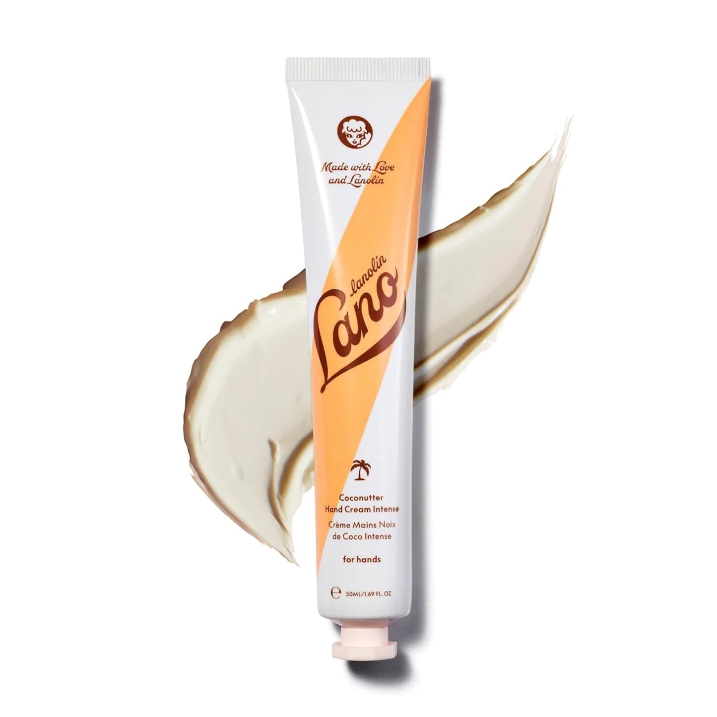 Lanolips Hand Cream - Nourishing Lanolin Lotion with Coconut Oil & Shea Butter | 50ml for Dry Cracked Hands