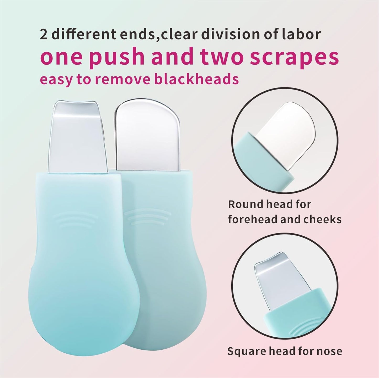 Silicone Blackhead Remover Tool Set - 2 Pcs Pore Cleaning Brush & Face Scrubber for Deep Cleansing | Exfoliator for Men & Women