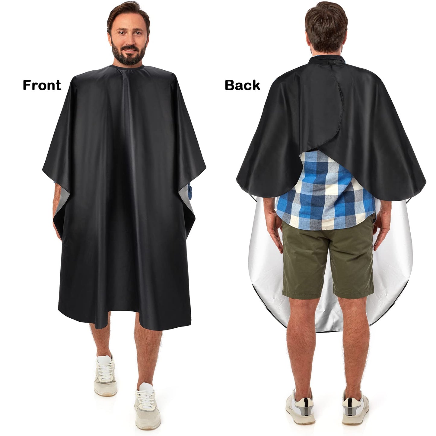 Foaincore 20 Pack Professional Hair Cutting Salon Nylon Cape Barber Styling Hair Cape with Snap Closure(59 x 51 Inches)