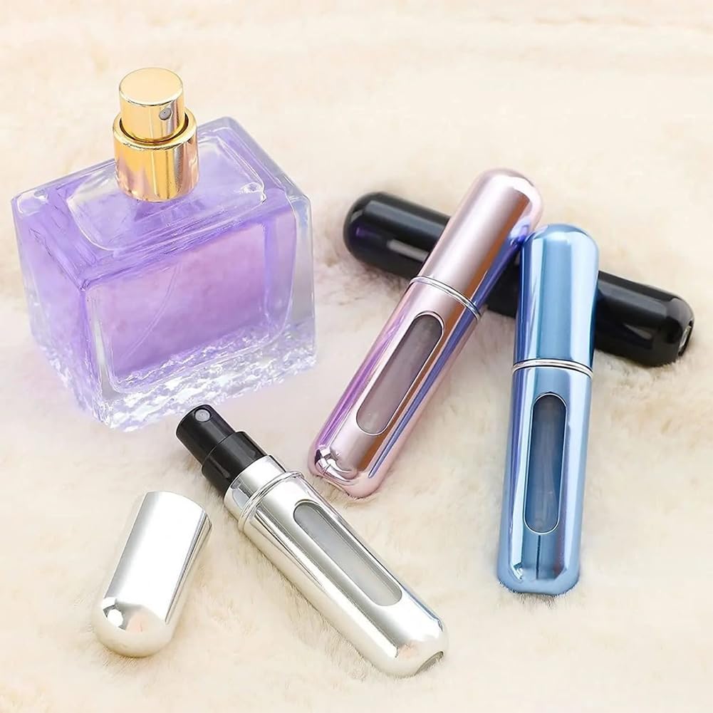 5pcs Mini Perfume Spray Bottle, Refillable Perfume Atomiser,Portable for Travel Holiday,Outdoor Activities and Business 5ML