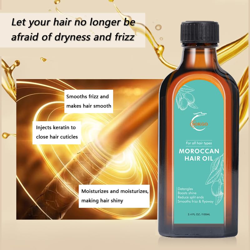 Moroccan Argan Treatment Hair Oil - Extra Strength for Split Ends & Frizz | 100ml