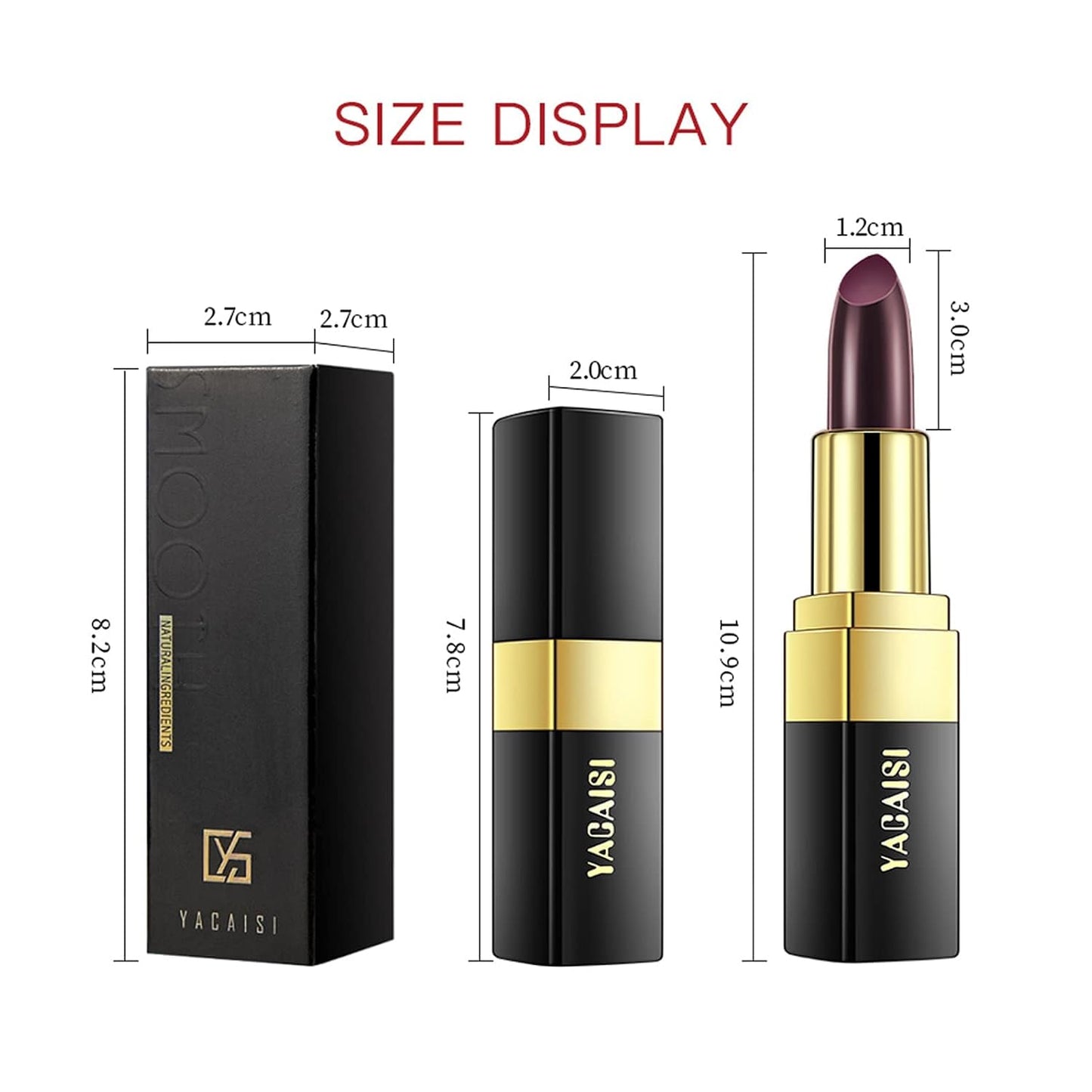 Color Changing Lipstick - Magic Lip Balm That Transforms from Black to Brick Red | Natural Moisturizing Formula for Women