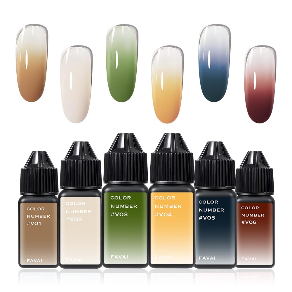 Iridescent Metallic Airbrush Gel Nail Polish - 12 HEMA Free Colors | Non-Acetone Shimmer Glitter for DIY Nail Art