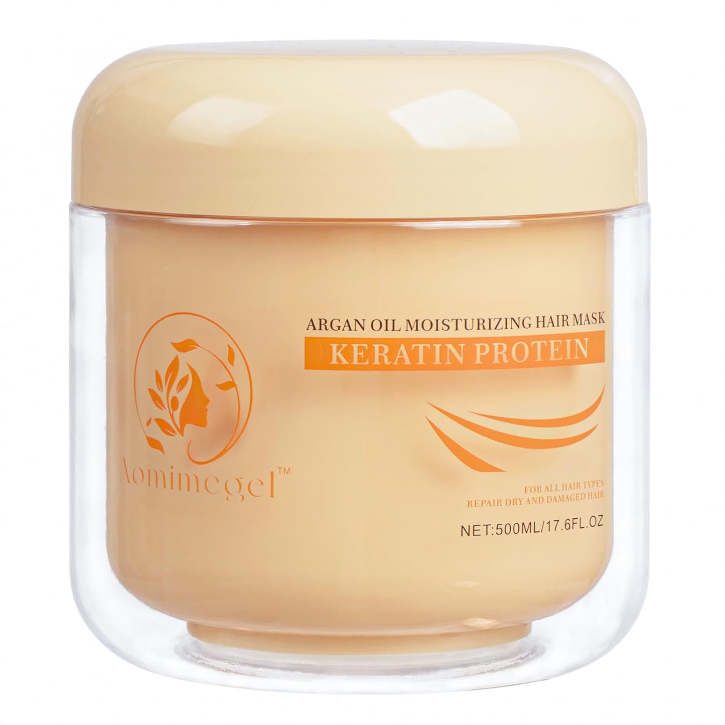 Collagen Hair Mask - Deep Repair Conditioning Argan Oil Treatment | Hydrating Masque for All Hair Types, 16.9 oz (500ml)