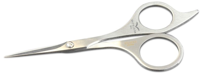 Seki Edge Stainless Steel Mustache & Beard Scissors (SS-902) - Professional Men’s Grooming Scissors for Trimming Facial Hair - For Barbers or Home Use - Made in Japan
