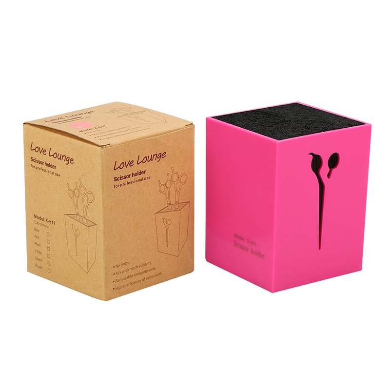 Chazcool Shear Holder, Salon Scissors Holder Rack, Hairdressing Combs Clips Organizer Rack for Hair Stylist(Roseo)