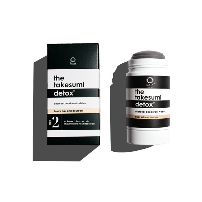 Kaia Naturals the takesumi detox® the charcoal deodorant + detox – Black Oak and Bourbon, Aluminum-Free, Baking Soda-Free, Natural Deodorant Stick for Odor Control 65g/2.29oz