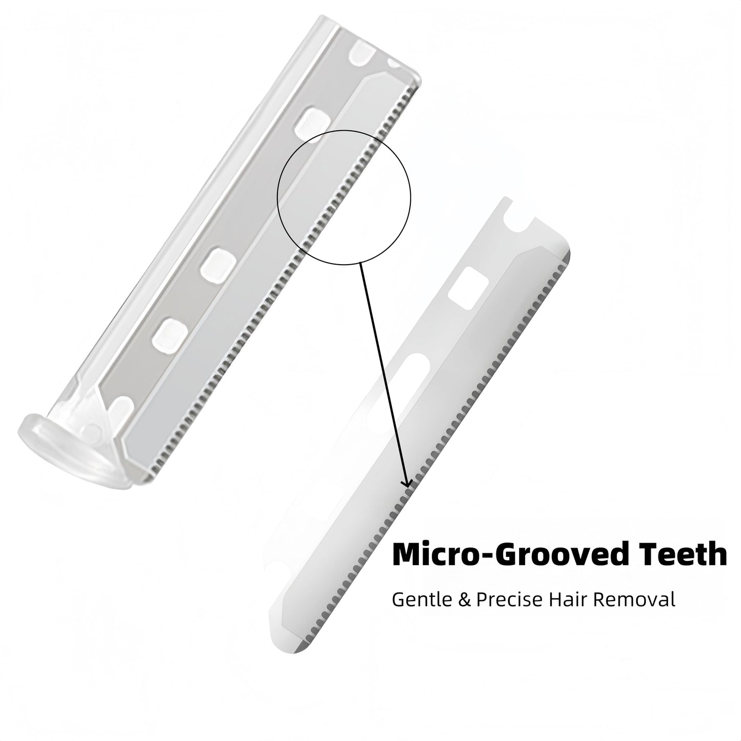 LuottsCare 20 Eyebrow Razor Blades - 20 Refill Blades for Dermaplane Razor for Women Face, Small Face Razors Blades for Peach Fuzz and Fine Hair, Multipurpose Exfoliating Dermaplaning Tools - L