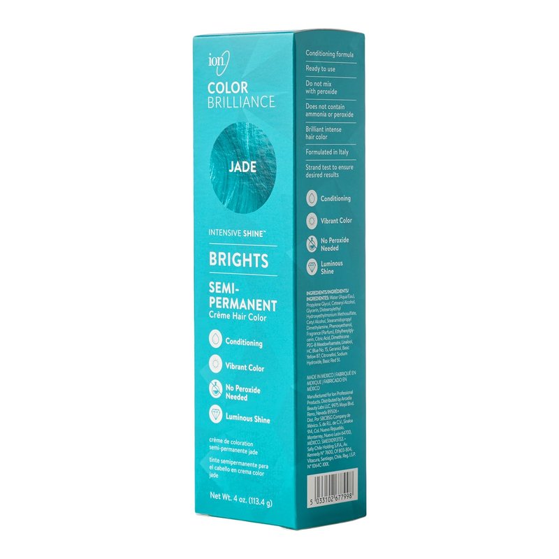 Brights Semi-Permanent Hair Color - Vibrant Jade Shade for Bold Looks