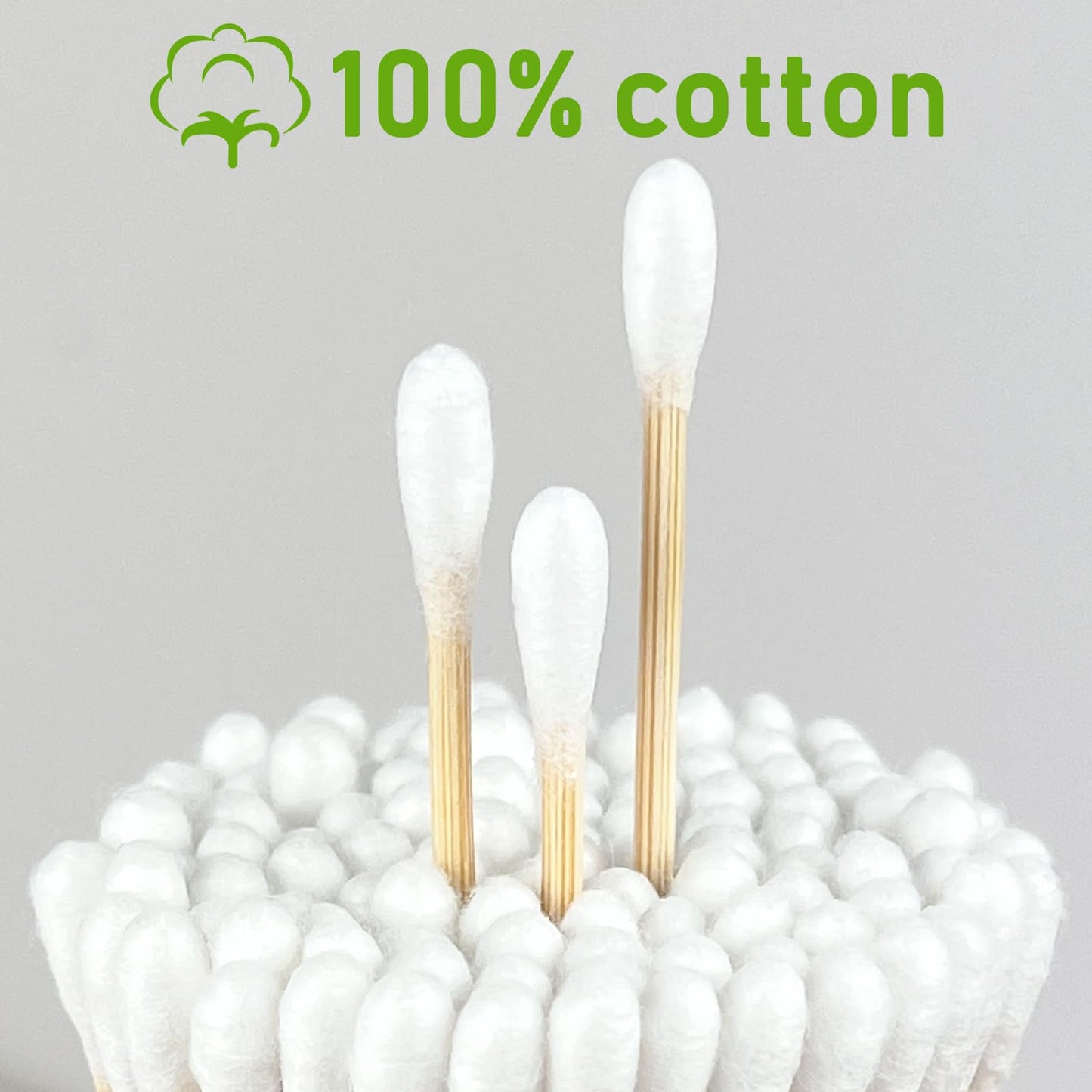 Garrelett 400 Tips 200ct 6 Inch Double-Ended Long Cotton Swab with Strong Bamboo Sticks, Disposable Double Round Cotton Tipped Applicators for Pet Care, Cleaning, Makeup, and Gun Maintenance