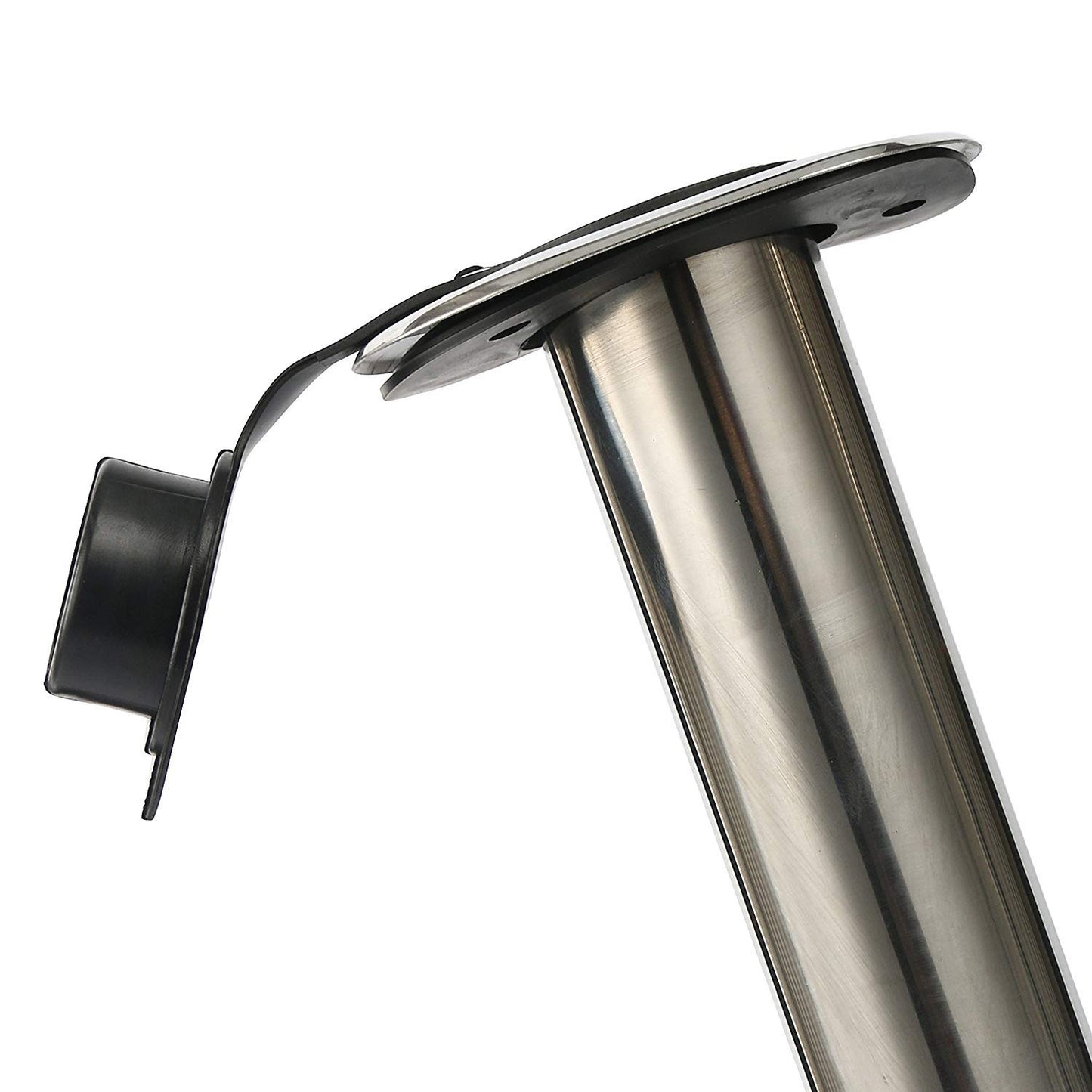 Amarine Made 4 Pack of Stainless Steel Flush Mount Rod Holders with Rubber Cap, Liner, Gasket (90 Degree Rod Holders)