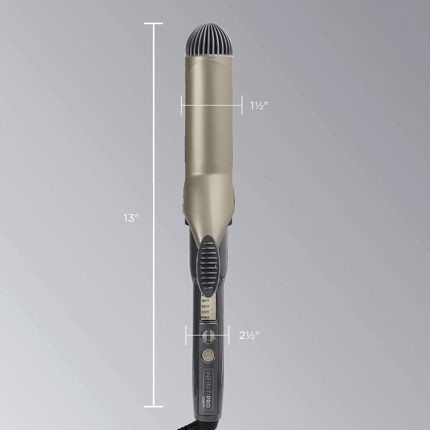 Conair INFINITIPRO Tourmaline Curling Iron - 1.5-Inch Ceramic Barrel for Soft Waves | Ideal for Medium & Long Hair