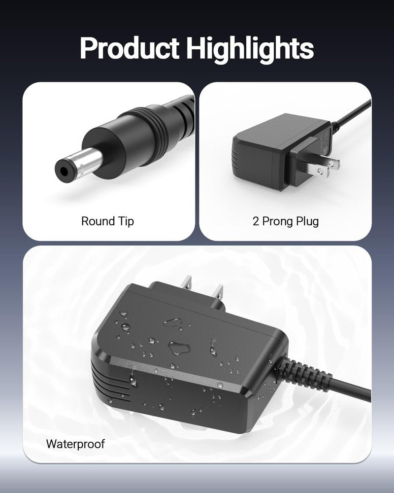 8V AC Charger Fit for Philips Norelco HQ840 Multigroom Series 3000 MG3750 MG3760 MG3750/6 MG3750/10 MG3750/50 MG3760/50 Shaver Power Cord Supply Adapter