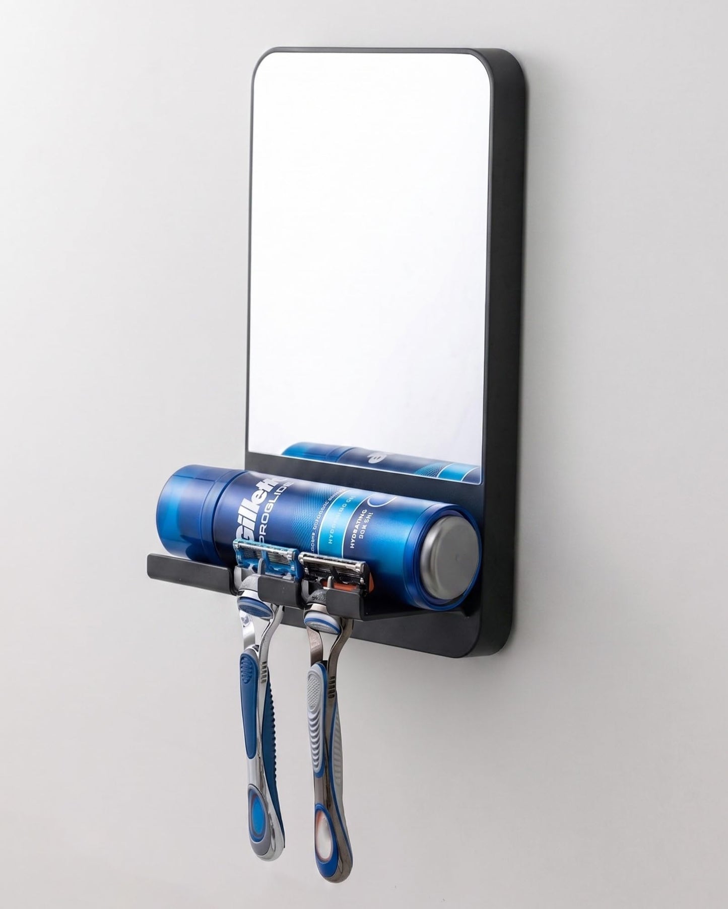 TAILI Shower Mirror Fogless for Shaving with Razor Holder – Fog Free Suction Mirrors, Removable & Shatterproof Anti-Fog Shower Mirror, Bathroom Shower Accessories for Men & Women, Black