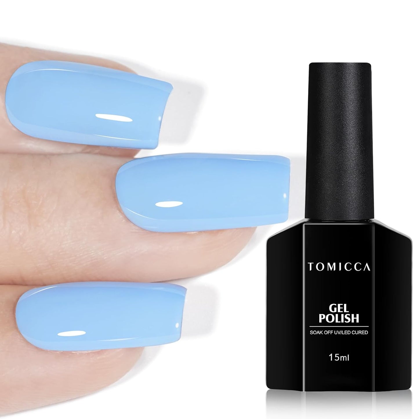 TOMICCA Gel Nail Polish - Dark Orange Autumn Winter Color | Long Lasting High Gloss Soak Off UV LED for DIY Manicure