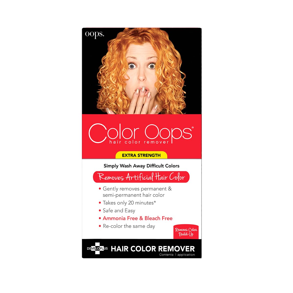 Color Oops Extra Strength Hair Color Remover - Fast 20-Minute Formula | Ammonia & Bleach Free, 1 Application