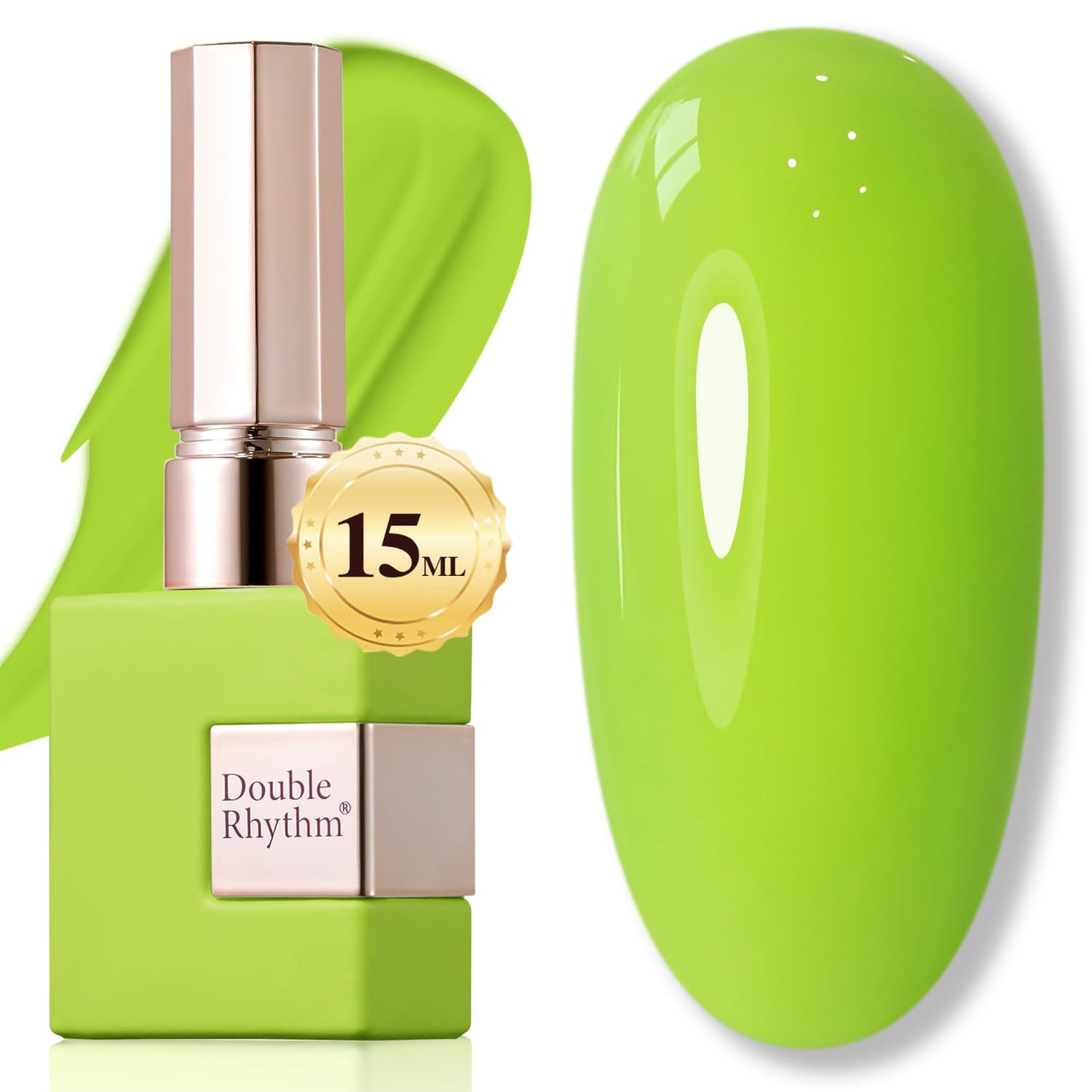 Gel Nail Polish - Double Rhythm 15ML Pearl White Soak Off for Art Manicure | DIY at Home