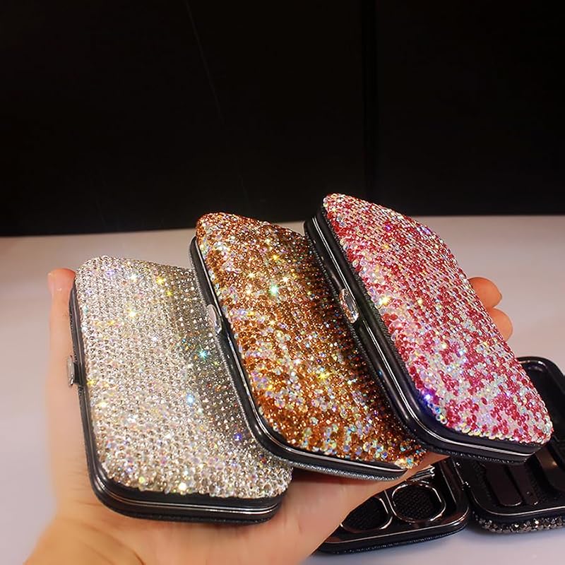 BestBling Rhinestone Manicure & Pedicure Kit - 8 Pieces Silver Travel Set