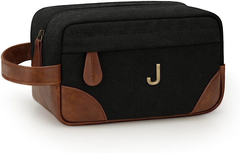 Personalized Travel Toiletry Bag - Waterproof Dopp Kit for Men | Large Capacity Hanging Shaving Bag for Dad, Husband, Boyfriend