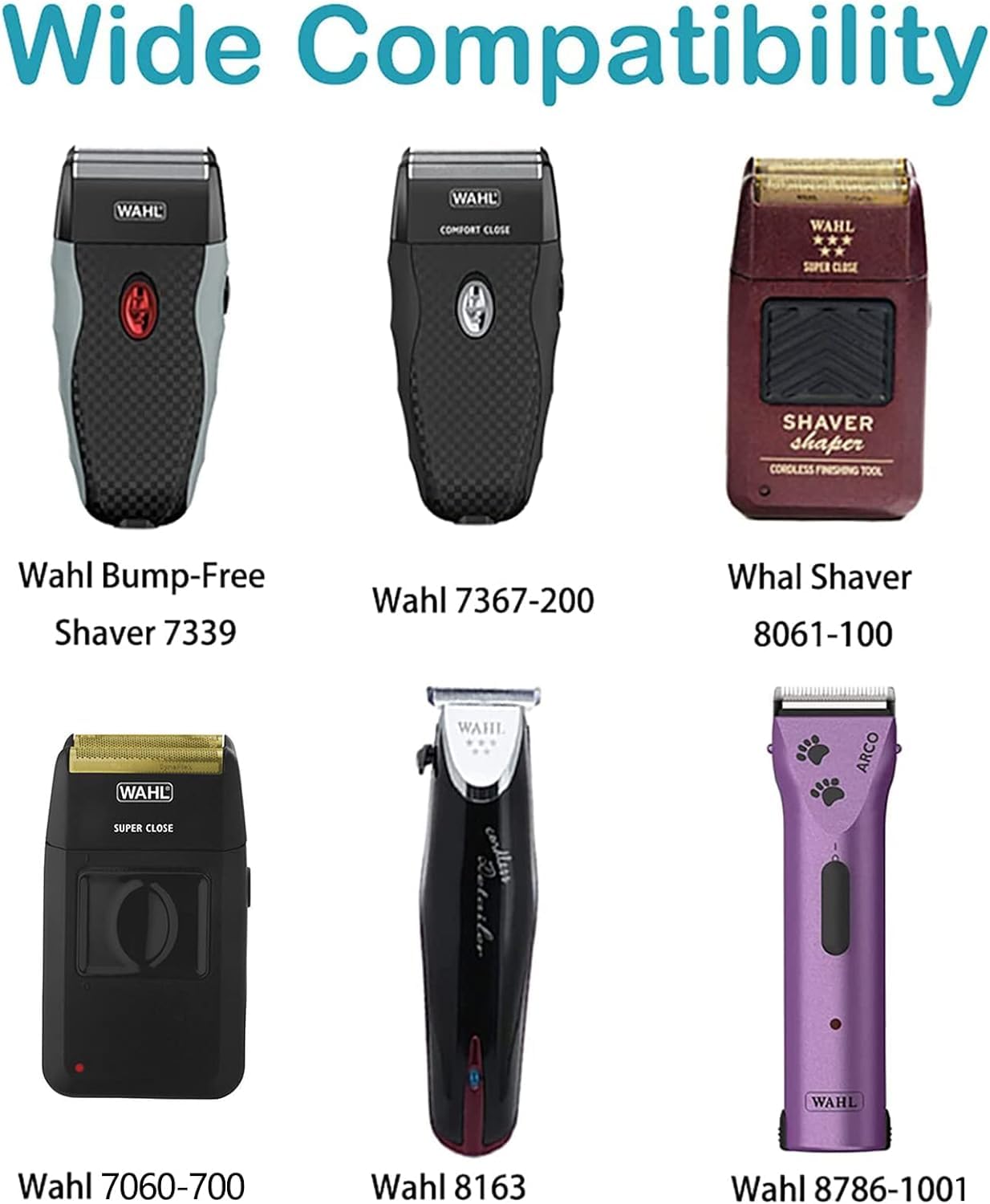 2V Power Cord Replacement for Wahl Shaver Shaper Charger for Wahl Trimmer 8061, 8163, 8786-1001, 7367, 7357, 7029, 7060, 7035, 7339, 7356, 4000, 5-Star Series Replacement Whal Clipper Power Cord