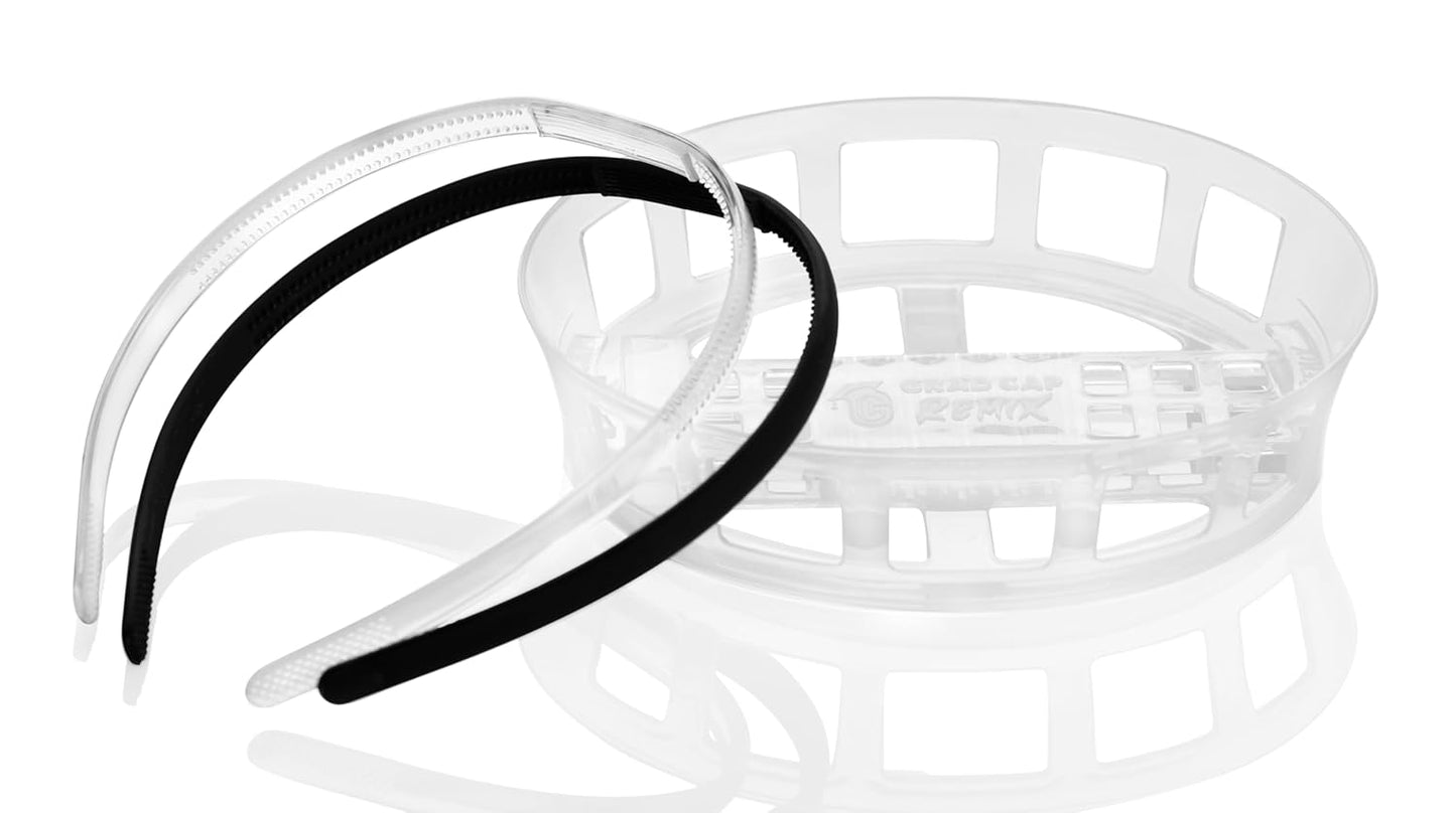 Graduation Cap Headband - Secure Your Cap & Style Your Hair | Black & Clear Options