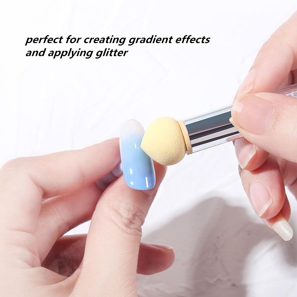 SQULIGT Resin Nail Art Palette and UV Gel Gradient Sponges Pens with 4 Pcs Replacement Head, Nail Sponges for Ombre Double Head Brush for Nail Art Manicure DIY Tools(Pink)