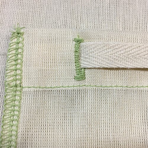 Organic Cotton Muslin Straining Bags - Reusable 2 Pack for Nut Milk & Juice
