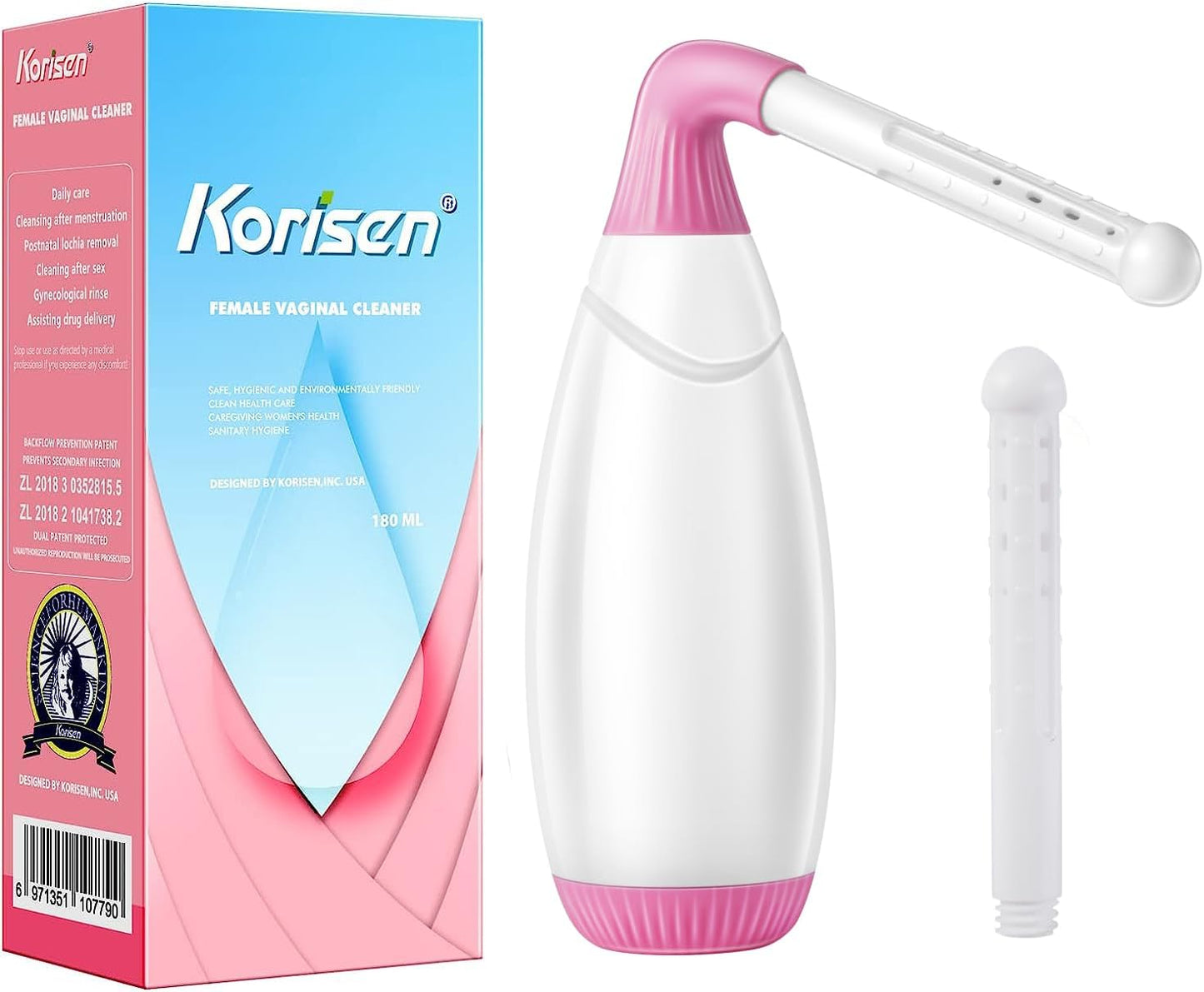 Multi-Functional Douche Bottle for Women - Reusable Upside Down Peri Bottle for Postpartum Care | Travel Size Vaginal Cleansing