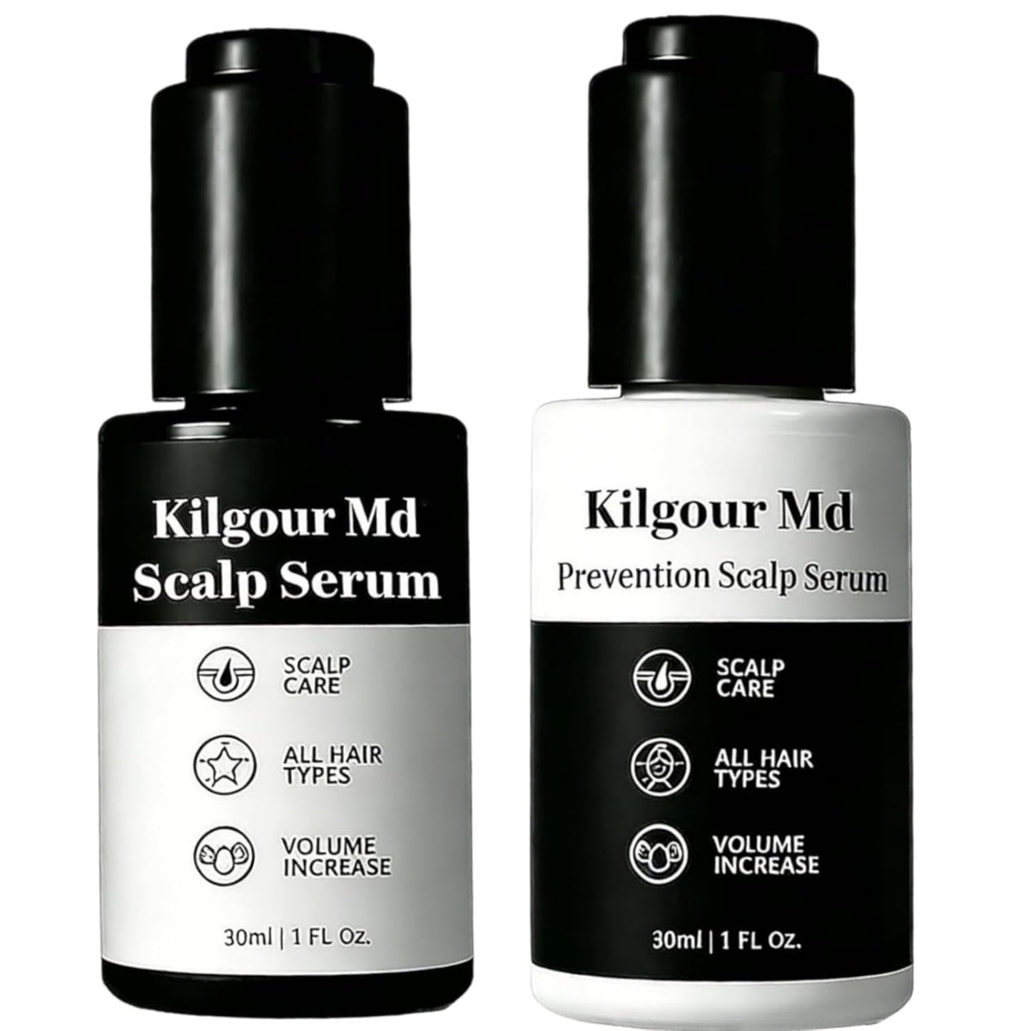 Hair Serum Bundle - Plant-Based Scalp Care for Thicker, Fuller Hair | Unisex, 2 fl oz