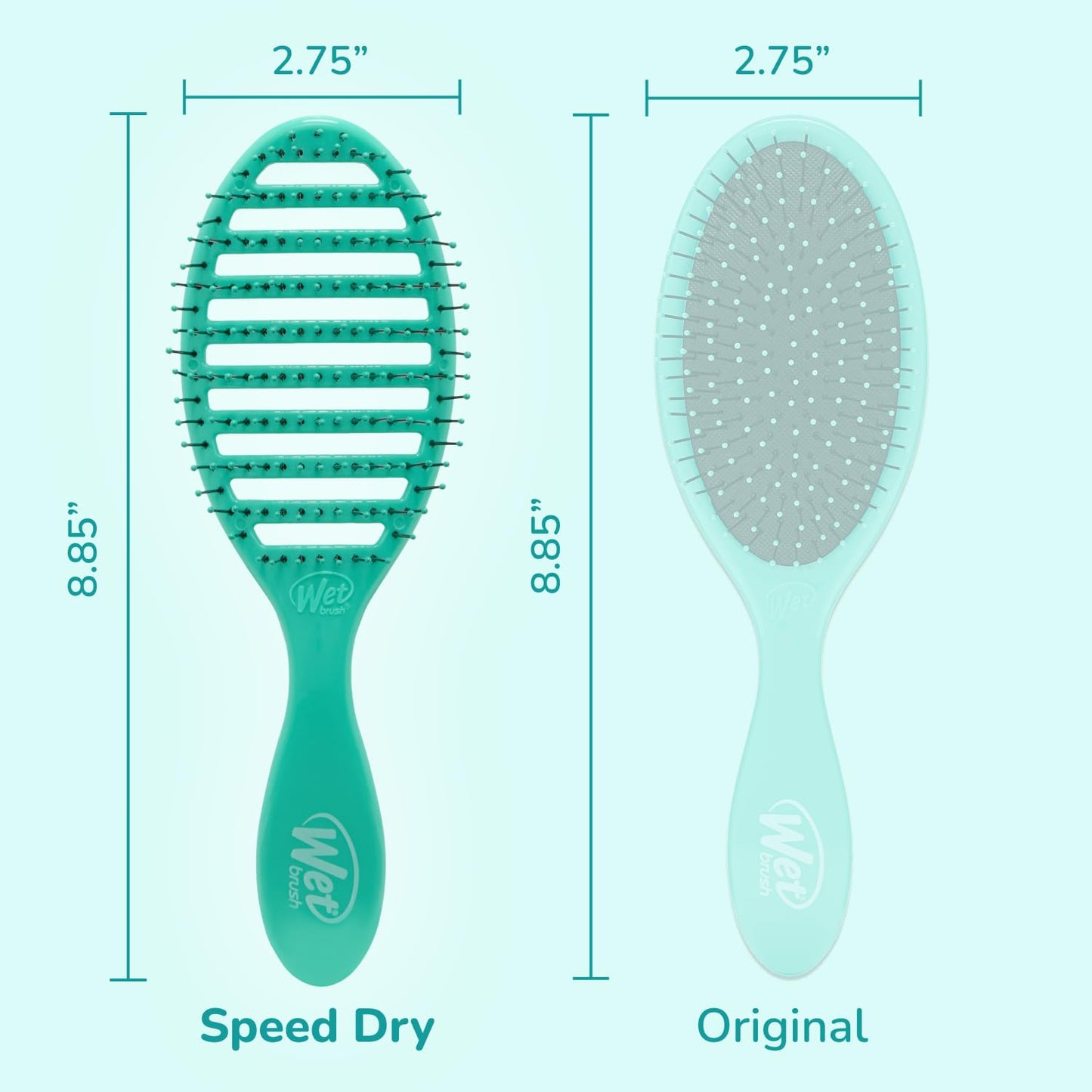 Speed Dry Hair Brush - Vented Design with Soft HeatFlex Bristles | Ergonomic Aqua Brush for Tangle-Free Blow Drying