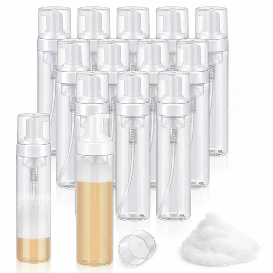 Havawish 24 Pcs 8 Oz/ 250 ml Foaming Soap Dispenser Foaming Pump Bottle Plastic Travel Hand Portable Container for Liquid Shampoo, Lash Cleanser