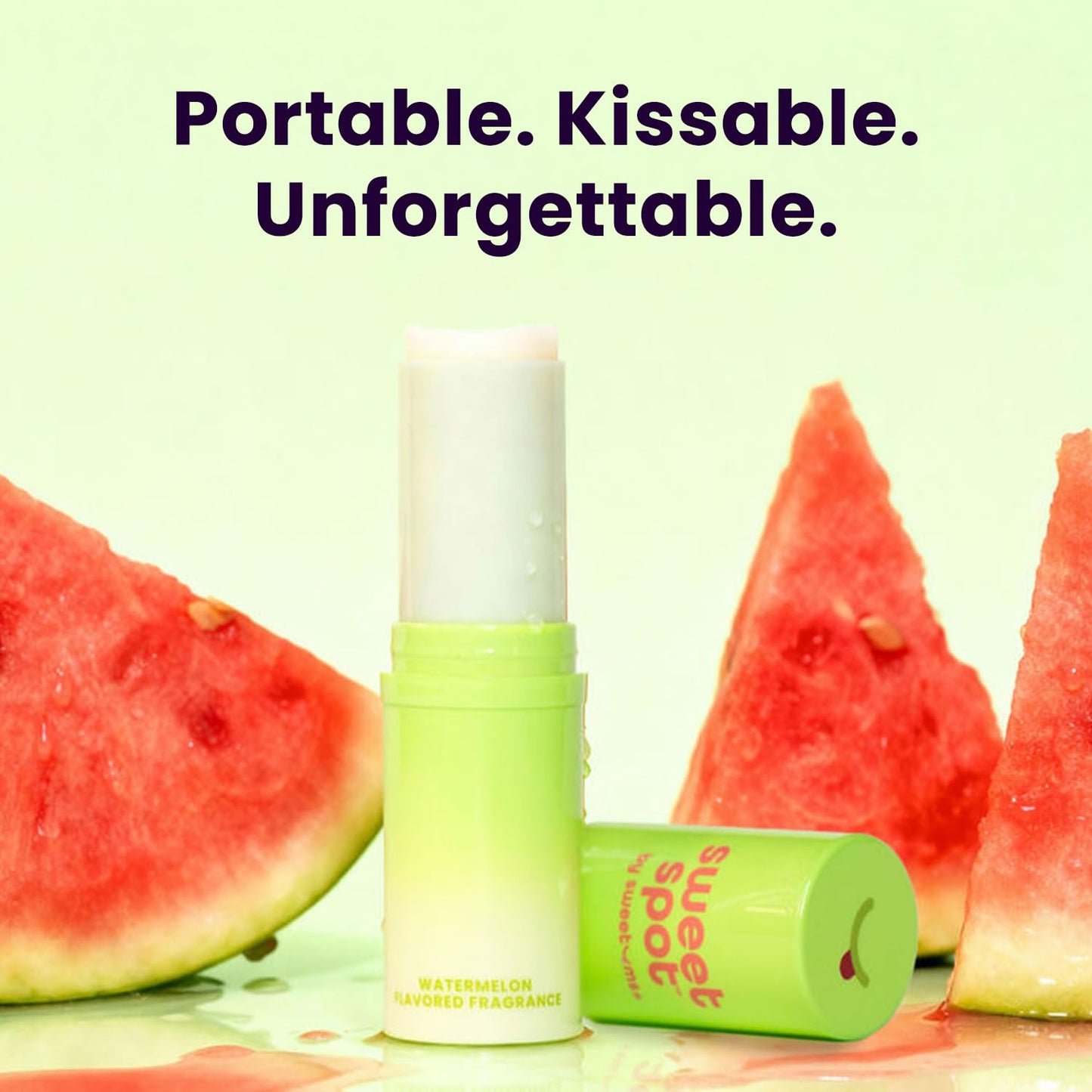 SweetSpot Flavored Solid Perfume Stick, Portable Travel Perfumes for Women, Long Lasting Fragrances, Non Sticky Formula, Natural Ingredients, Fragrance Stick (Watermelon)