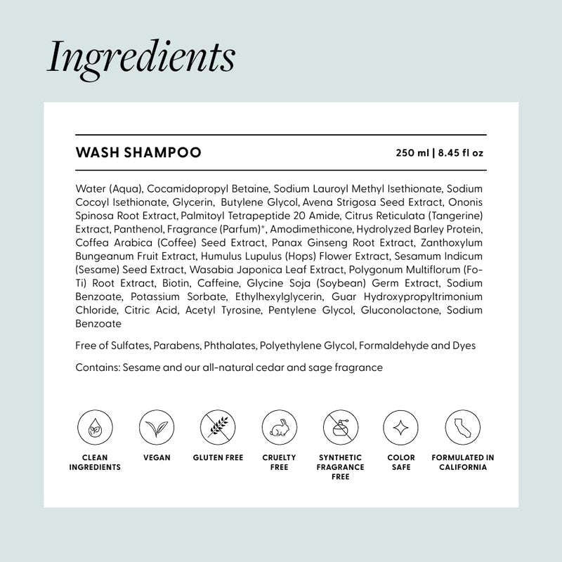 Arey Wash Shampoo for Women & Men - Delay Aging Grey Hair, Promote Healthier Strands | Vegan & Cruelty-Free (8.45 Fl Oz)