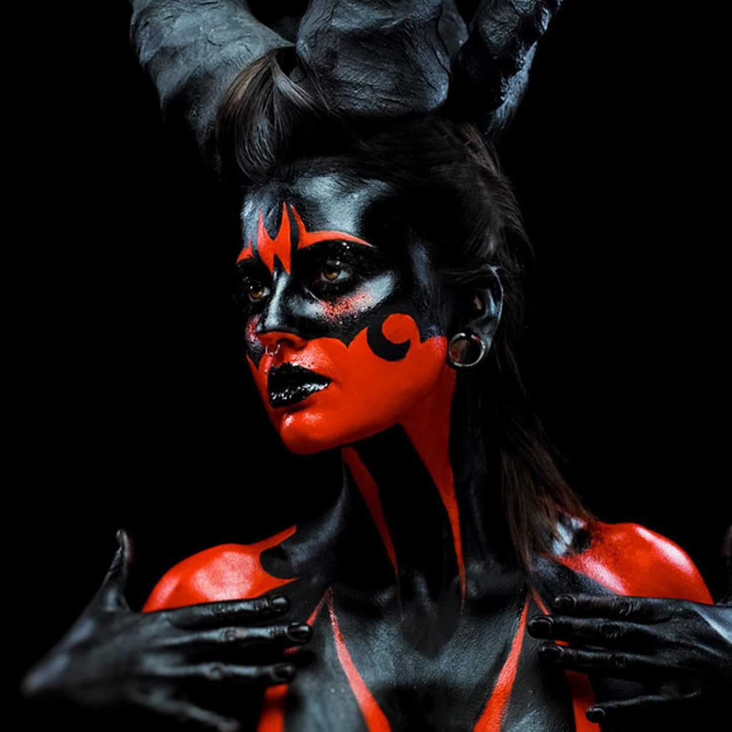 Devil Red Face Body Paint Stick - Waterproof & Sweatproof Makeup for Halloween | 1.06 Oz