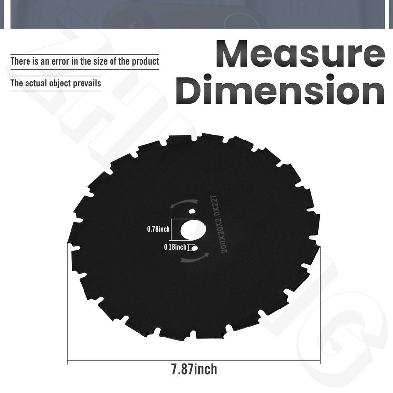 ZHIXING 99944200131 8" Steel Brushcutter Blade 20 mm (22 Tooth) Center Hole Compatible with Echo 99944200130 SRM-311 SRM-340 SRM-210 SRM-225 SRM-230 SRM-280 SRM-260 SRM-400 SRM-410 Trimmers