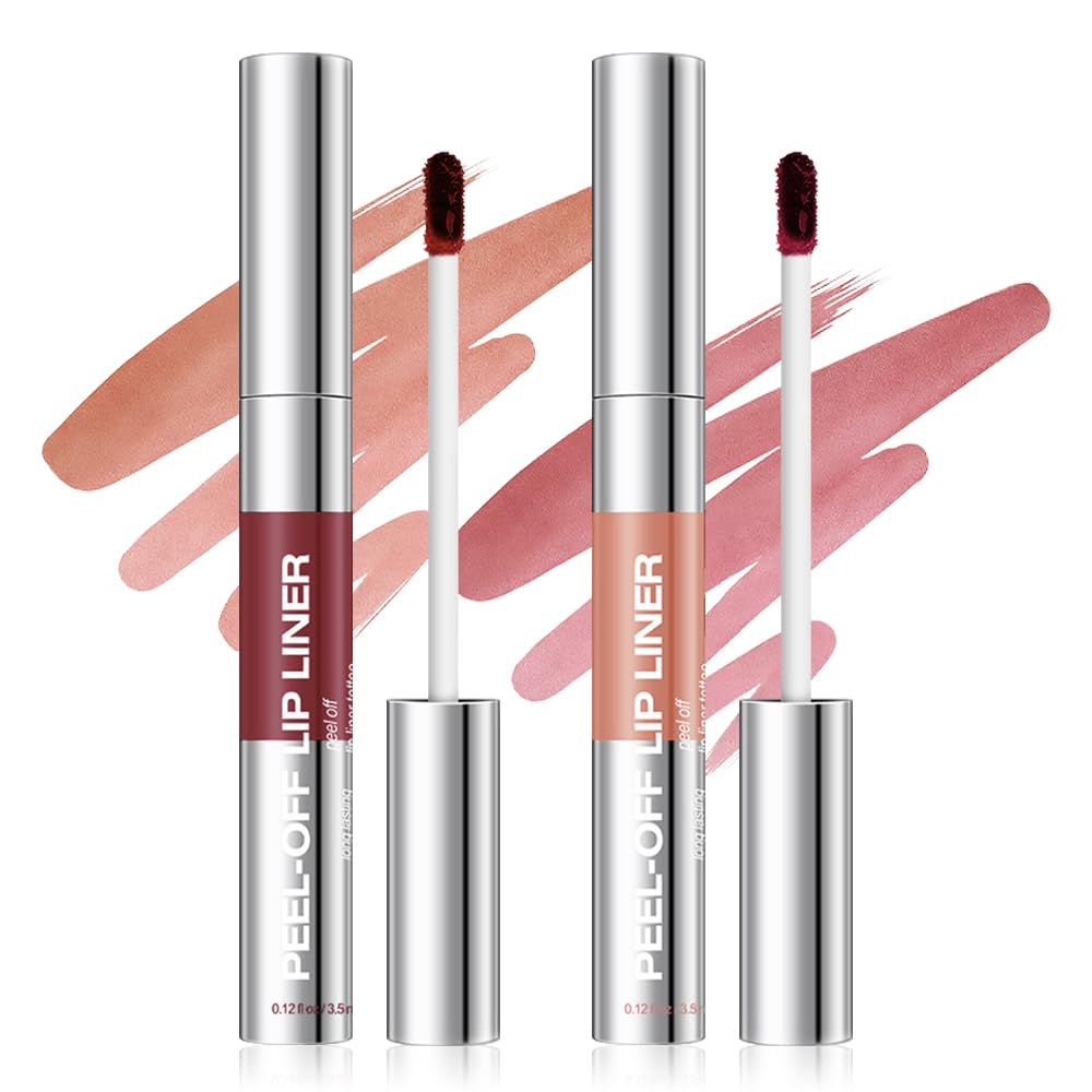 Matte Liquid Lip Gloss Stain Set - Long Lasting Waterproof Lipstick | Wine Red & Brown, 2 Pcs