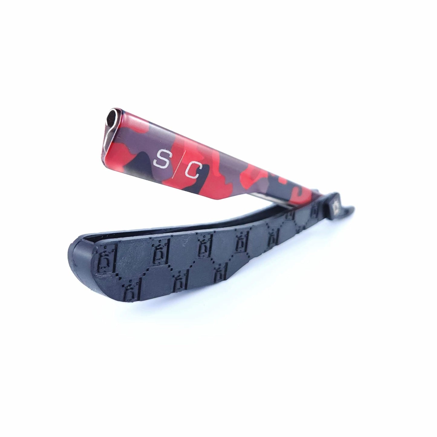 StyleCraft x Deluxe Line Professional Barber Straight Razor Camo Red (Blade not included)
