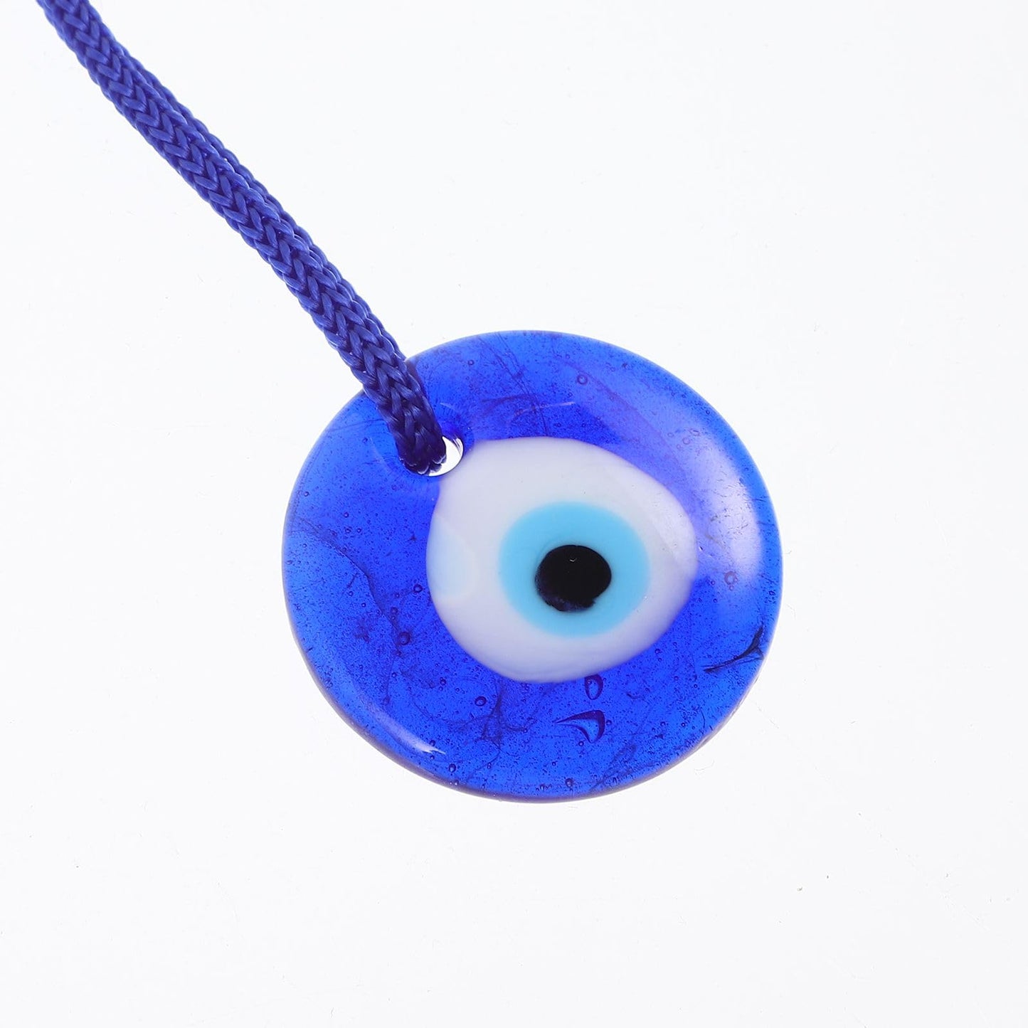 6Pcs Turkish Blue Evil Eye Hanging Decor Glass Eye Pendant Ornaments for Wall Decor Unique Turkish Style Blue Eye Beads for Home Decoration and Protection