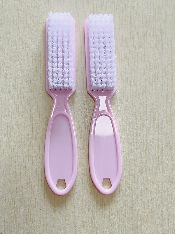 12-Pack Pink Nail Brushes with Grip Handle for Cleaning