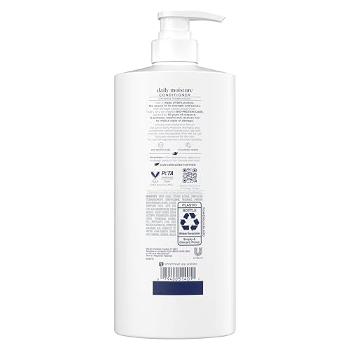 Dove Conditioner Daily Moisture for Dry Hair with Bio-Protein Care Technology and Hyaluronic Serum 28 Fl Oz